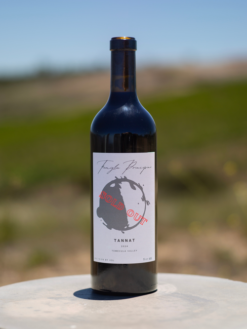 Famiglia Principini Tannat — dark ink splatter label, Temecula Valley 2024